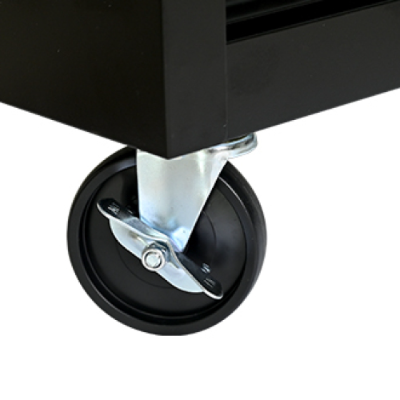 5 Drawers Multifunctional Tool Cart With Wheels,Metal Rolling Tool Cart Storage For Garage Workshop Warehouse Repair Shop--With Stainless Steel Roof- BLACK RED - Image 6