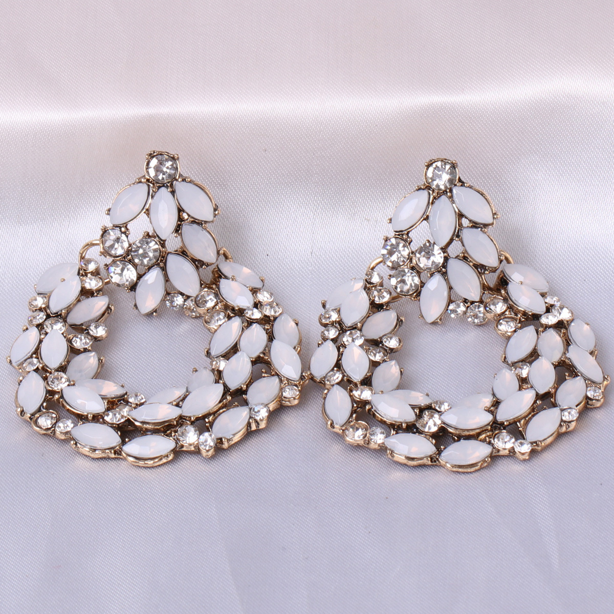 Waterdrop Square Diamond All-match Earrings