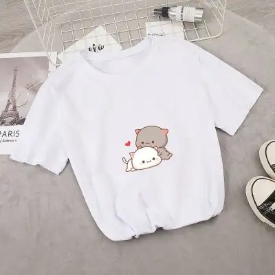 European And American Embrace Peach 3D Digital Printing Casual Round Neck Short Sleeves