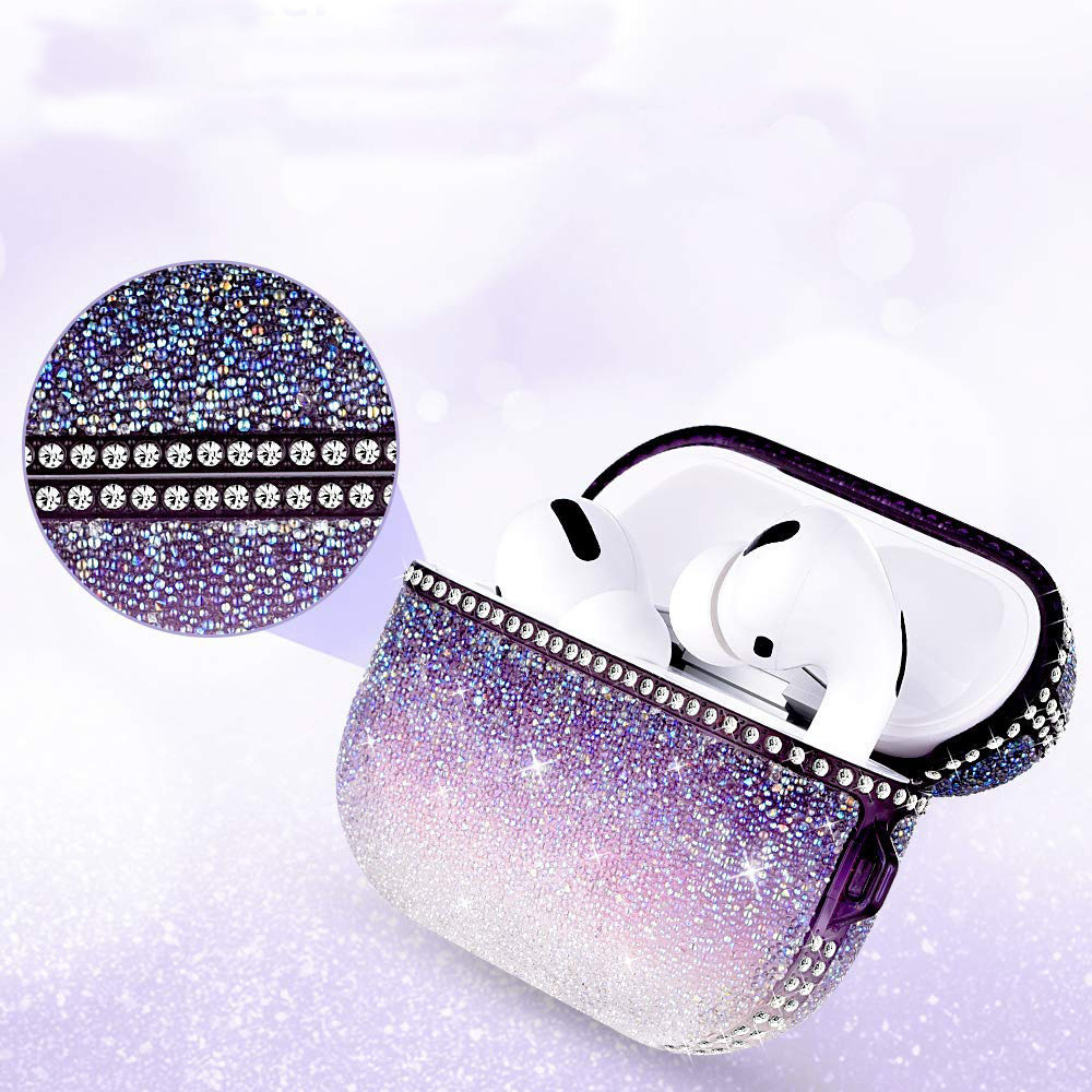 Tpu Soft Rubber Rhinestone-encrusted Earphone Protective Cover - Image 5