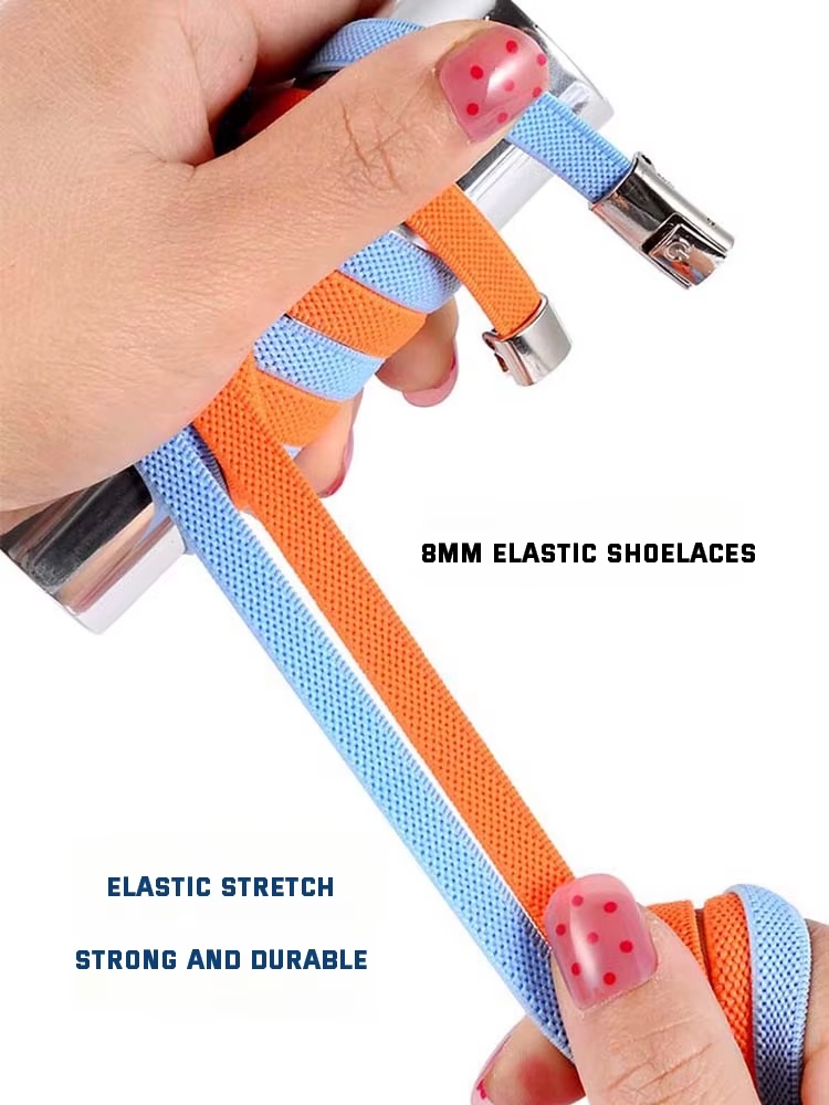 Stretch No Tie Shoelaces  Magnetic No Tie Shoelaces Magnetic Shoe Strings,Shoelaces Magnetic Lock Flat Elastic No Tie For Easy Fastening