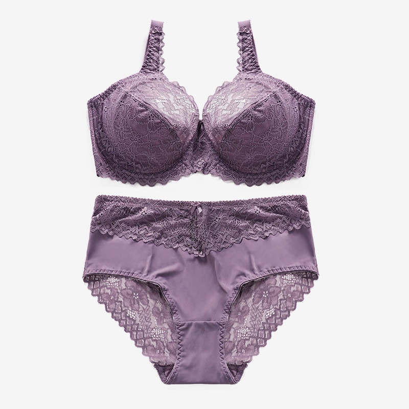 Underwire Push Up Ladies Comfortable Lace Bra Set - Image 7