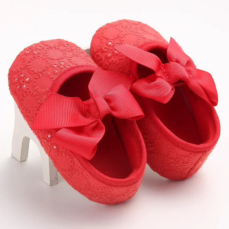 Bowknot Solid Color Toddler Shoes