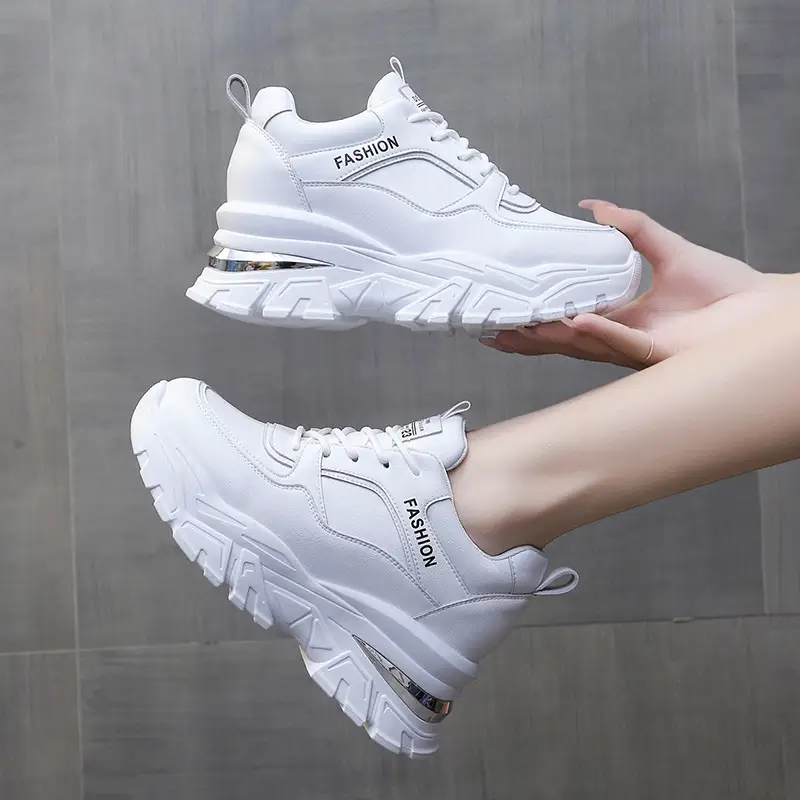 Women's Winter Fleece Thick Bottom Leisure Sports Inner Height Increasing Shoes