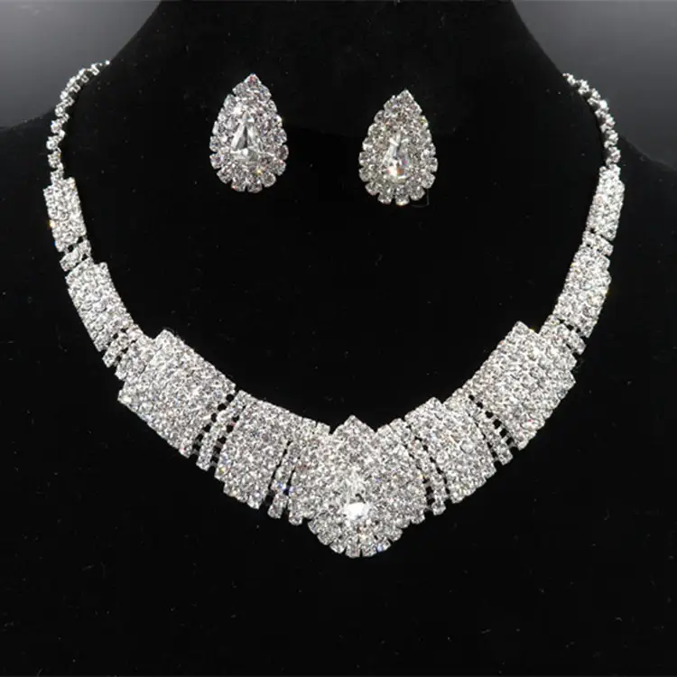 Gemstone Necklace Two-Piece Korean Double-layer