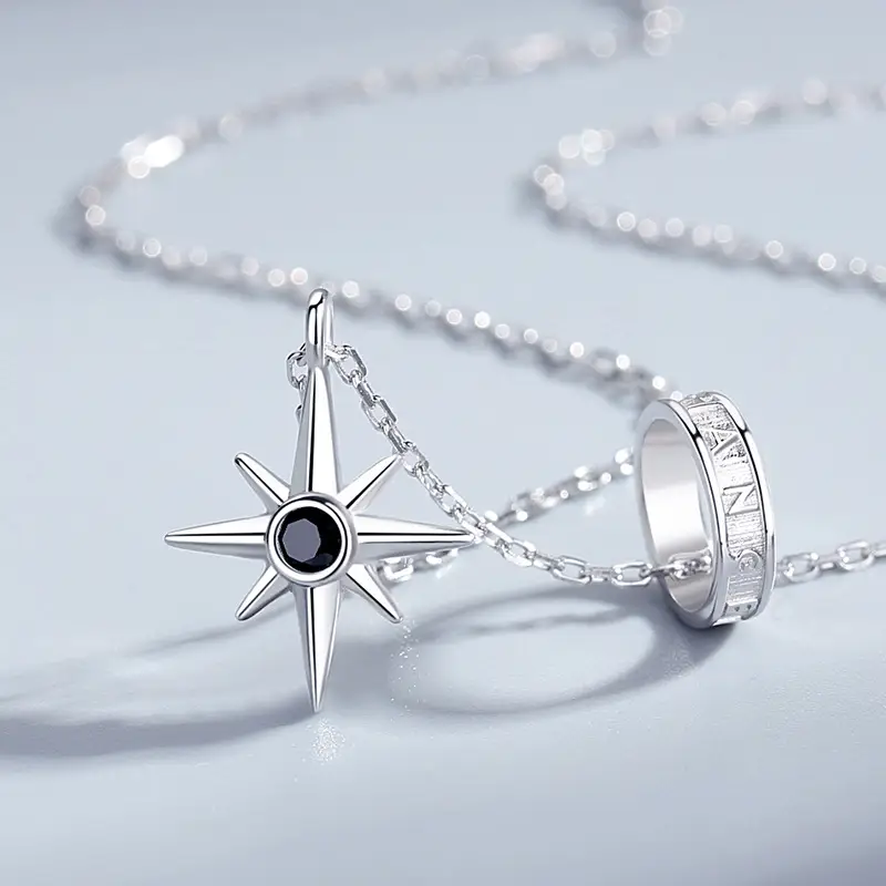 925 Sterling Silver Necklace Men's Trendy Brand Wild Niche Boys