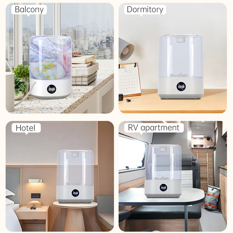 Portable Mini Washing Machine USB Rechargeable Cordless Washer For Underwear, Socks, Baby Clothes, 4L Capacity With Digital Control, Quiet & Efficient For Apartment, Dorm, Travel, Camping & RV