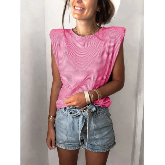 Mercerized Cotton Pullover Women's T shirt Pink - Shop at LoveMi