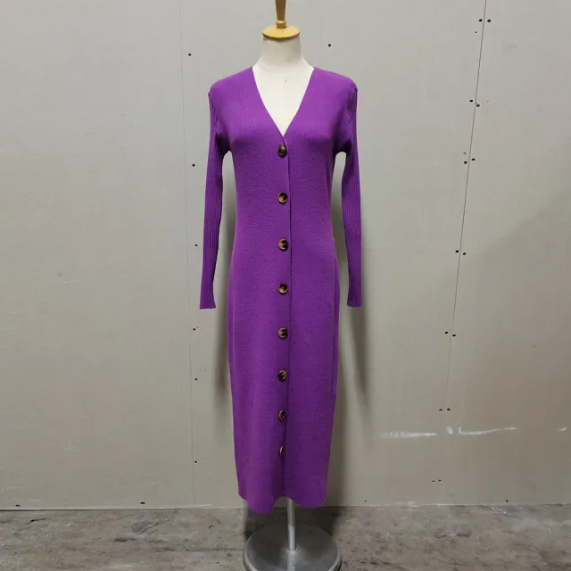 Women's Slim Fit Long Sweater Coat Purple - Shop at LoveMi