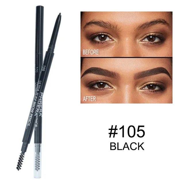 PHOERA New 5 Color Thin Eyebrow Pencil 105Black - Shop at LoveMi