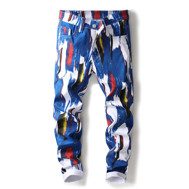 Sokotoo Mens Fashion 3D Pattern Slim Skinny Printed