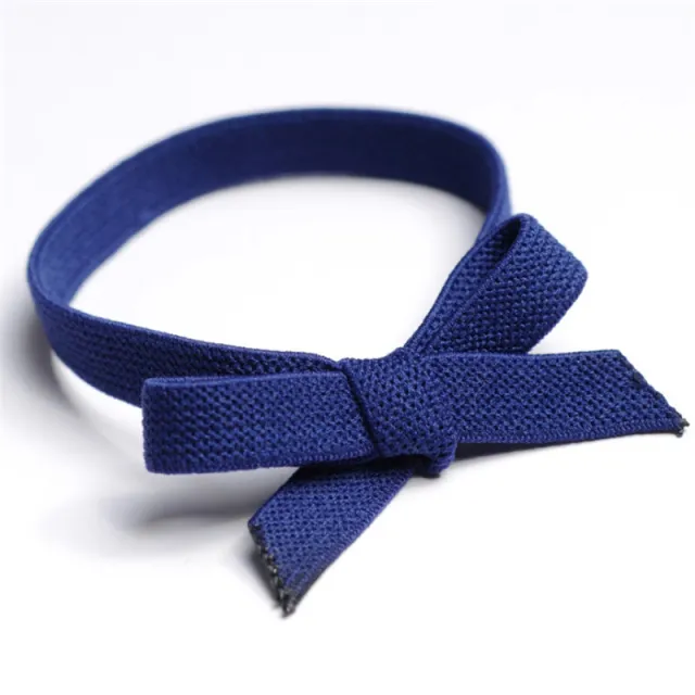 Korean Version Of The Net Red Solid Color Bow Tie Hair Rubber Band Navy Blue - Shop at LoveMi