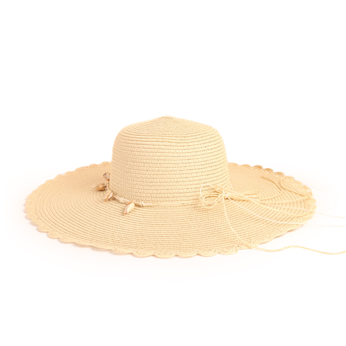 Beach Hat Wide Eaves Versatile Sunshade Seaside Shell Lace