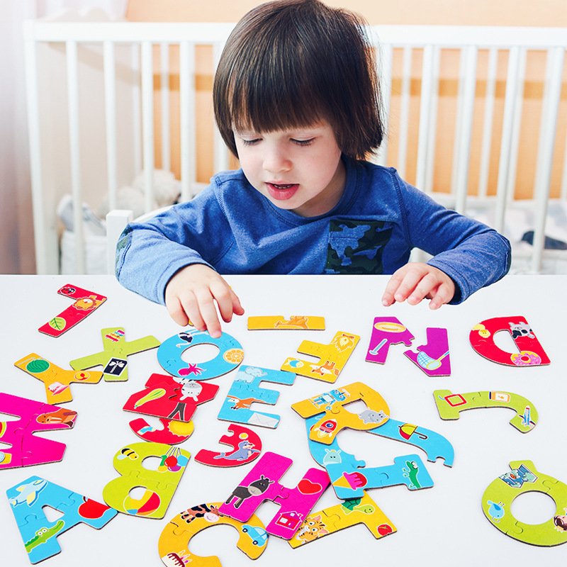 Educational Wooden Toy Cartoon Magnetic Puzzle