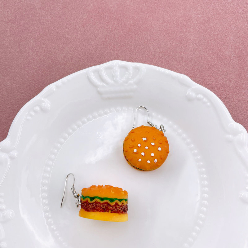 Title 5, Hamburger Pizza Crayfish Personalized Cute Earr...