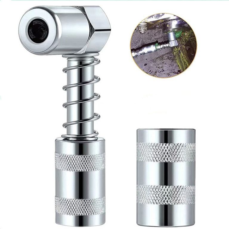 Heavy-Duty Grease Gun Coupler Sleeve – Leak-Free NPT 1/8 Carbon Steel Adapter for Automotive & Machinery Lubrication