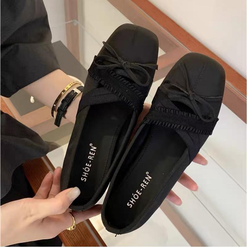 Ruffle Cross Band Ballet Flats, picture 2 of 3