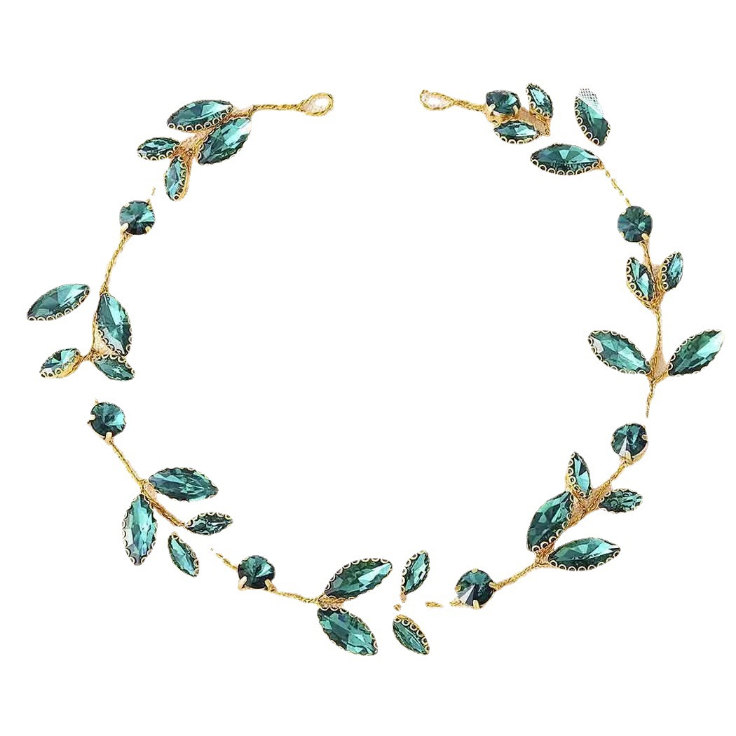 European And American Green Crystal Hair Accessories