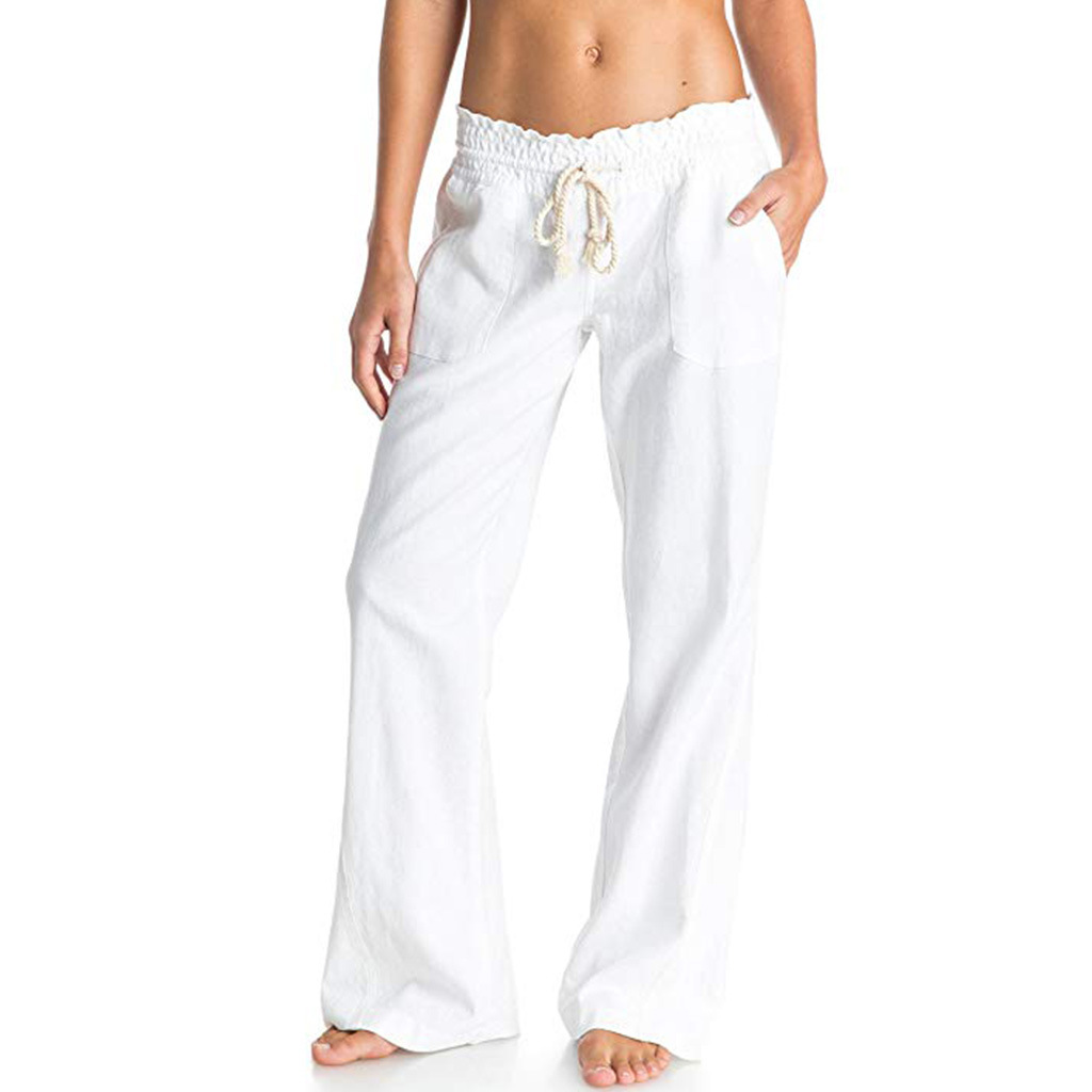 Women's High Waist Wide Leg Pants Soft Breathable Casual Pants