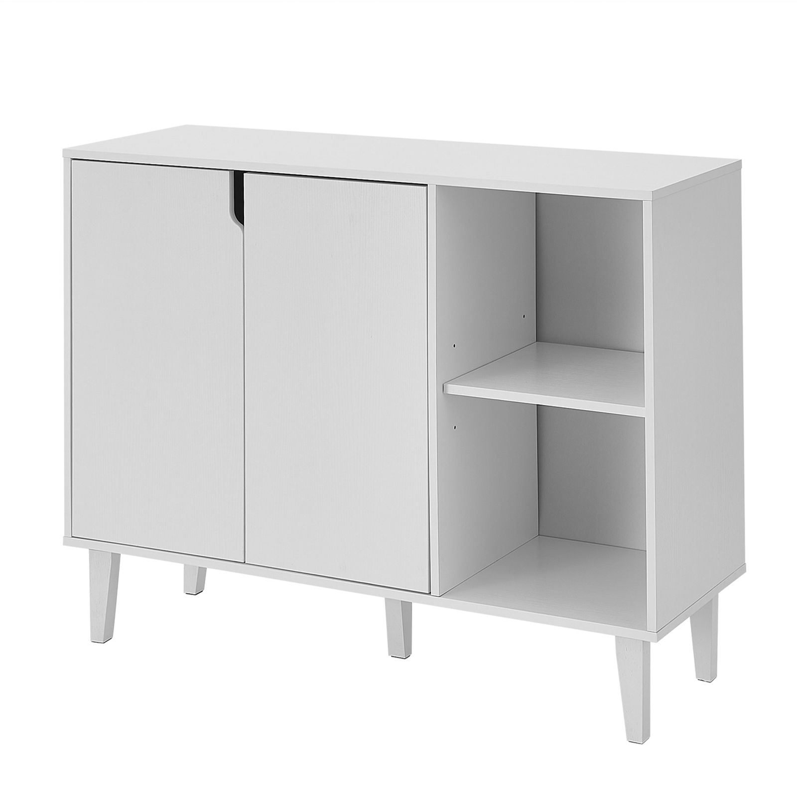 Sideboard Wood Storage Accent Cabinet TV Stand Home Bar Buffet With 2 Doors — image 4