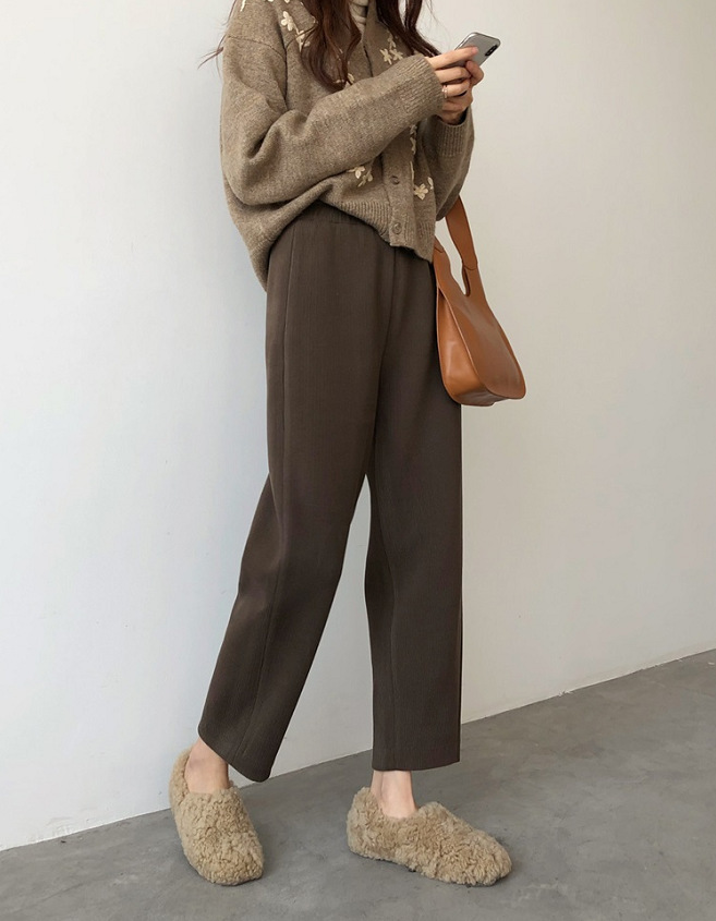 Title 6, High Waist Corduroy Pants Female Turnip Harlan