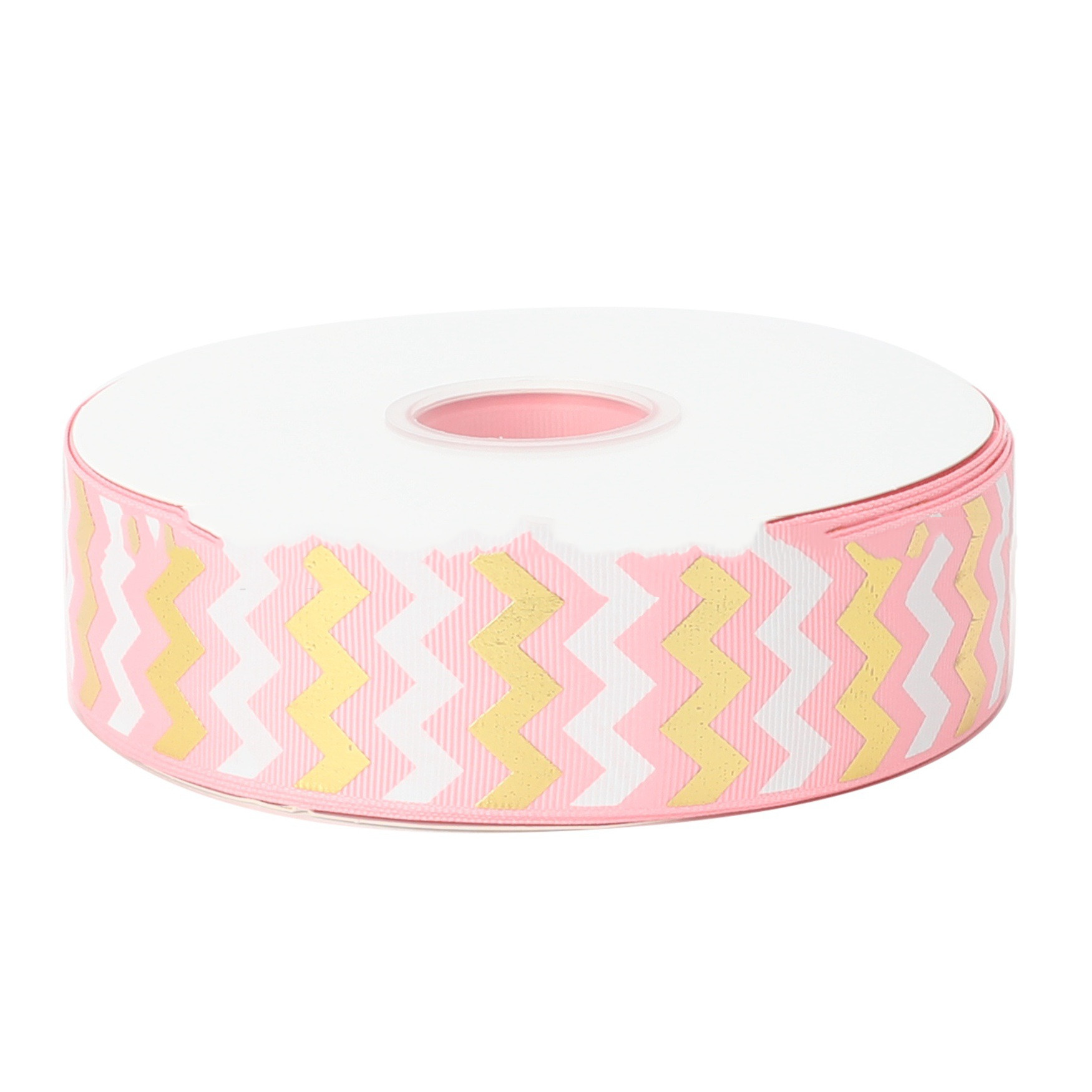 Title 2, 38MM Printing Ink Gilding Stripe Pattern Ribbon