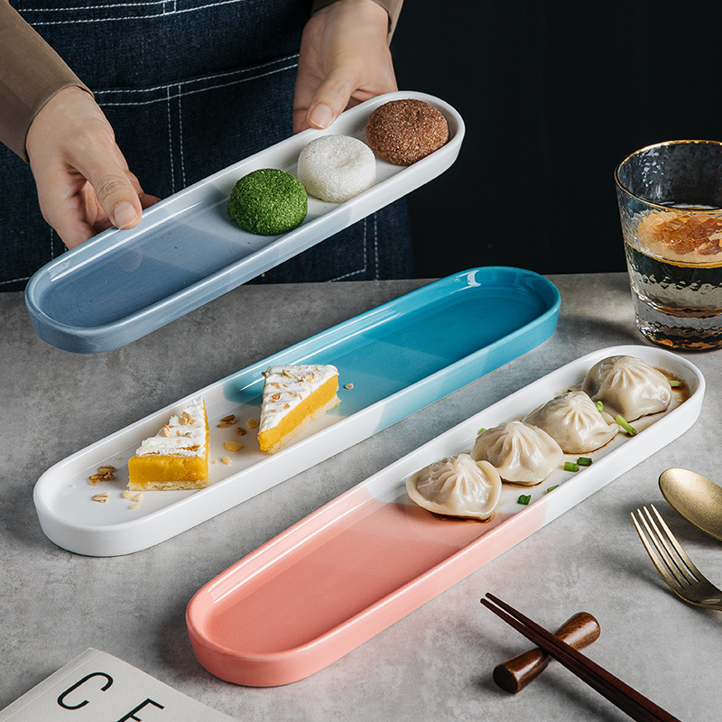 New Japanese Ceramic Long Sushi Plate