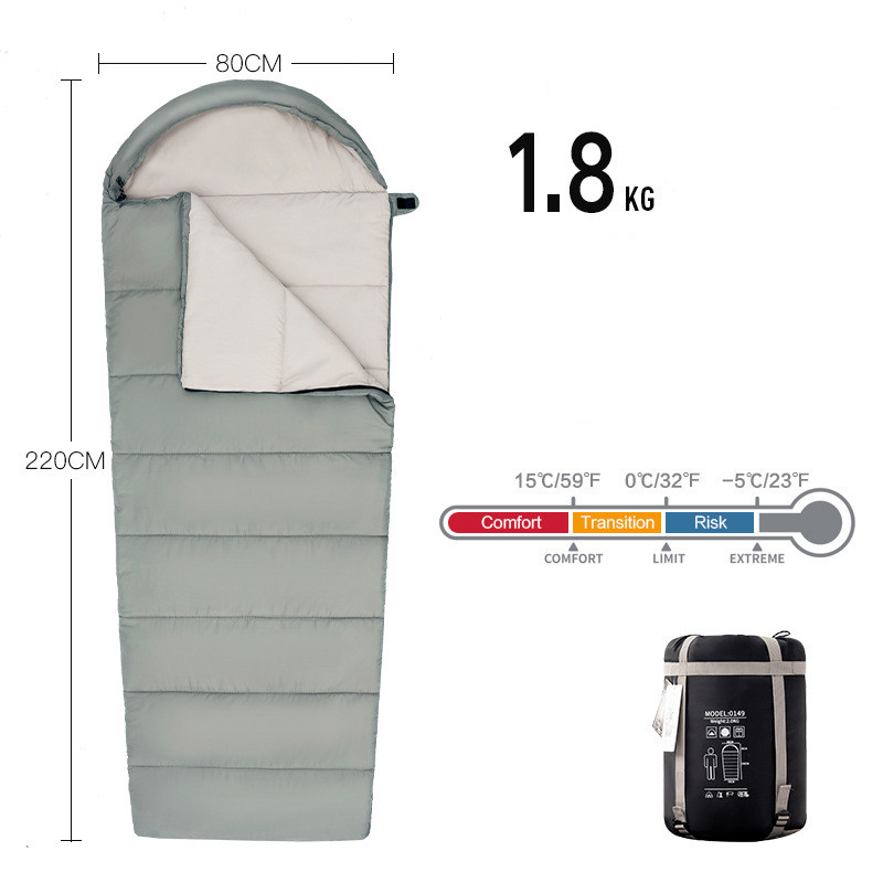 Down Sleeping Bag Outdoor Thick Cotton Stitching