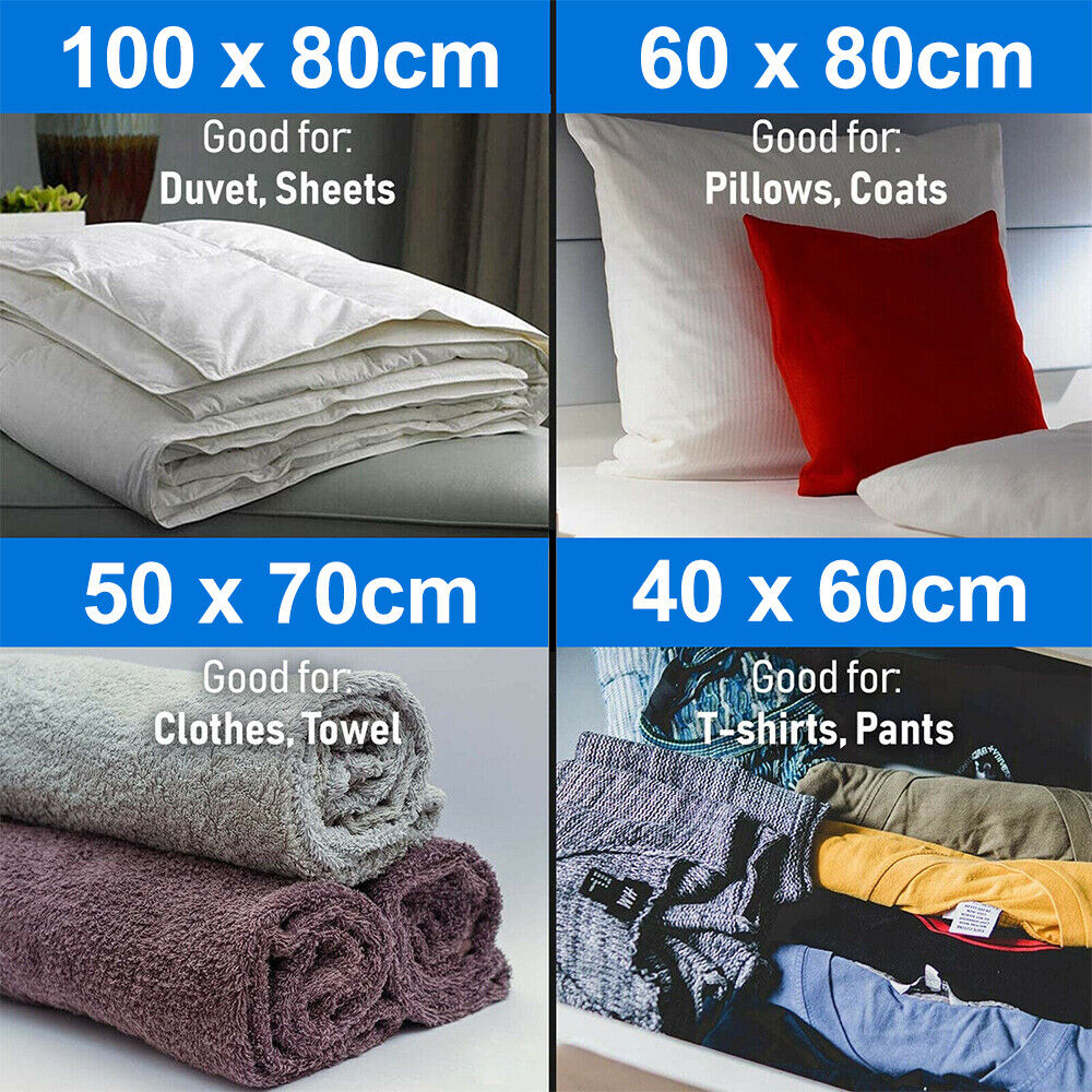 12 X Solid Vacuum Storage Bags, Space Saving, Vacuum Saving, Large Vacuum Storage Bags