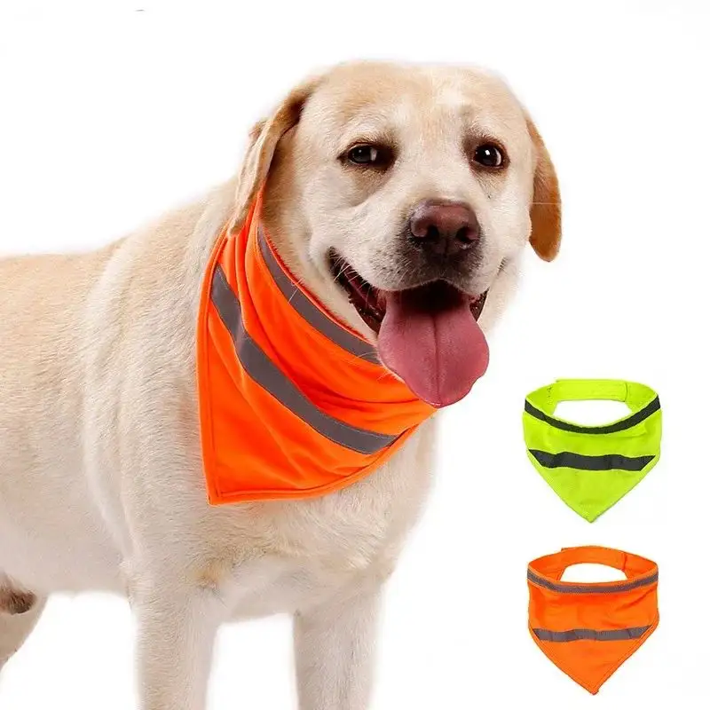 Dog Reflective Bandanas Pet Triangular Towel Scarf