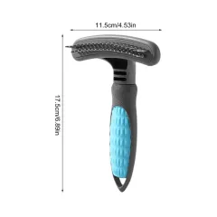 Pet Grooming Comb Cute Pet Grooming Comb Hair Removal Combs Effective Rustproof Shedding Brush For Puppies Pets Acceessories - Blue - View 1