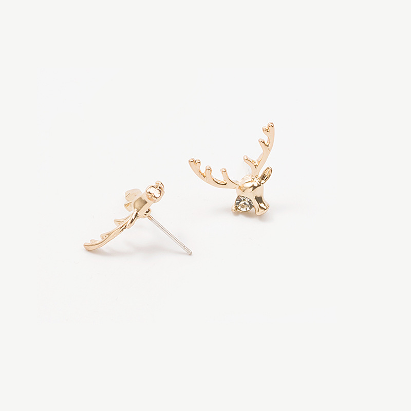 Silver Needle New Yilu Has You Diamond Elk Earrings