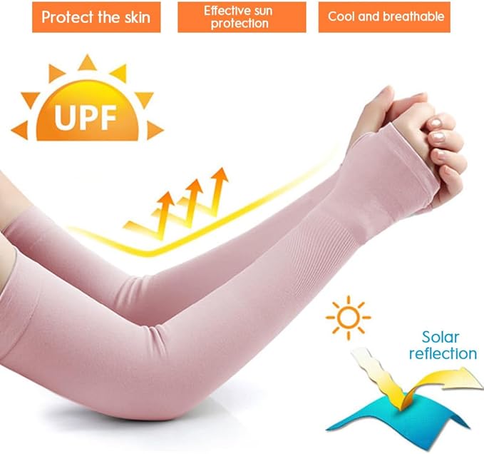 Unisex Cooling Ice Silk Sun Sleeves - UV Protection Thin Arm Guards For Outdoor Cycling, Breathable & Quick-Dry, One Size Fits Most, Elegant Gift Box