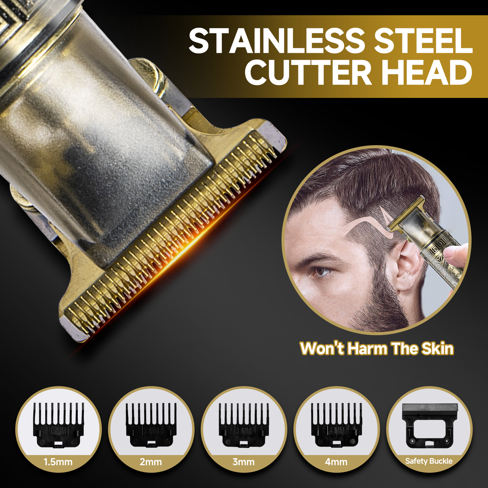 Professional Mens Hair Clippers Shaver Trimmers Machine Cordless Beard Electric — foto 13