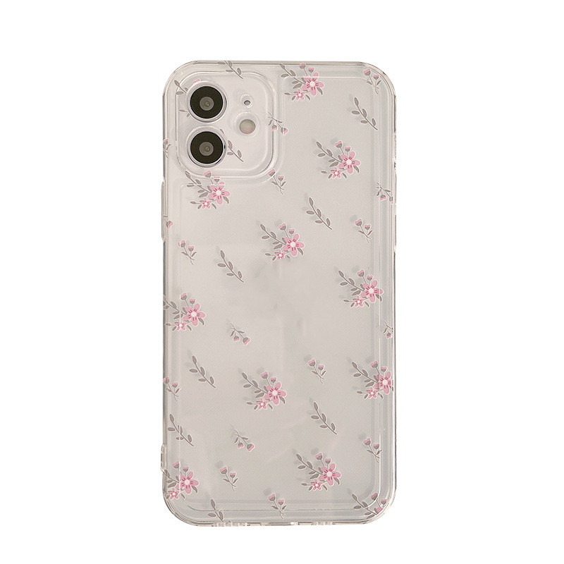 Small Floral Transparent Soft Cover Phone Case - Image 3