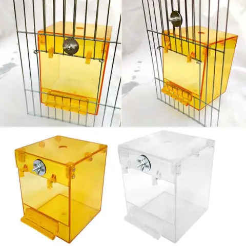 External Bird Bath Transparent Square Basin Supplies Pet