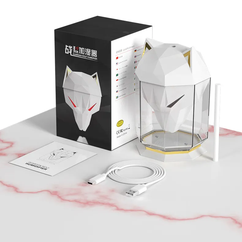War Wolf Air Humidifier Ultrasonic Air Diffuser Colorful Lights Humidifier Air Nano Spray Home Desktop Supplies – image 6