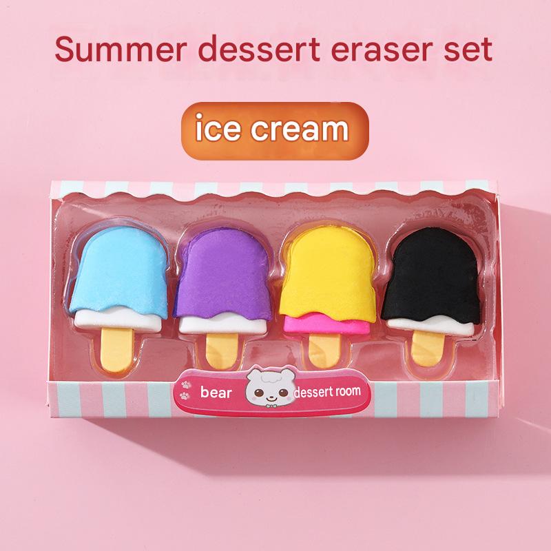 Candy-Colored Ice Cream Eraser Gift Set