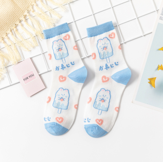 Gummy Bear Series Cotton Socks Women's Preppy Style