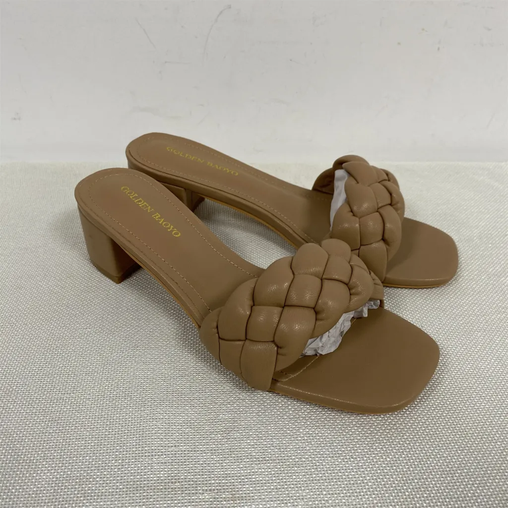 Braided Twist Style Versatile Slip-On Slippers - Brown