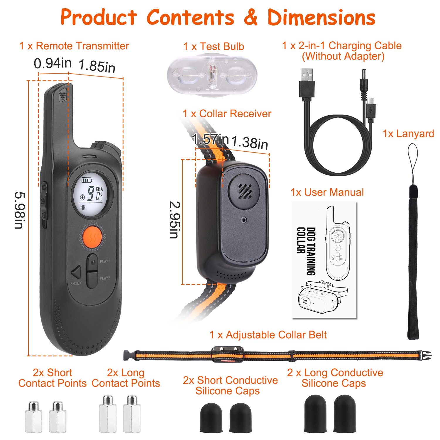 1Pc 984FT Dog Training Collar IP65 Waterproof Pet Beep Vibration Electric Shock Collar 3 Channels Rechargeable Transmitter Receiver Trainer With Recording Safety Keypad Lock — foto 10
