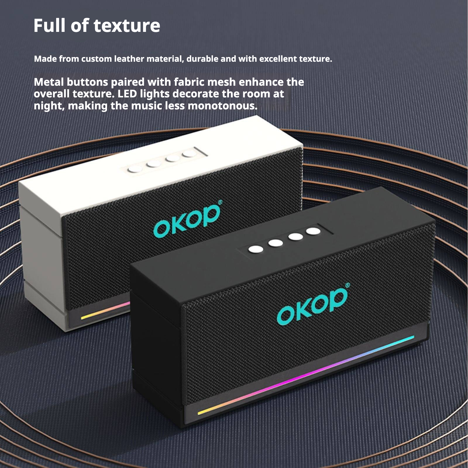 KP-820 Bluetooth Speaker Cross Border Bestseller Outdoor Waterproof Home Desktop Use High Volume RGB Ambient Lighting Direct From Manufacturer 2