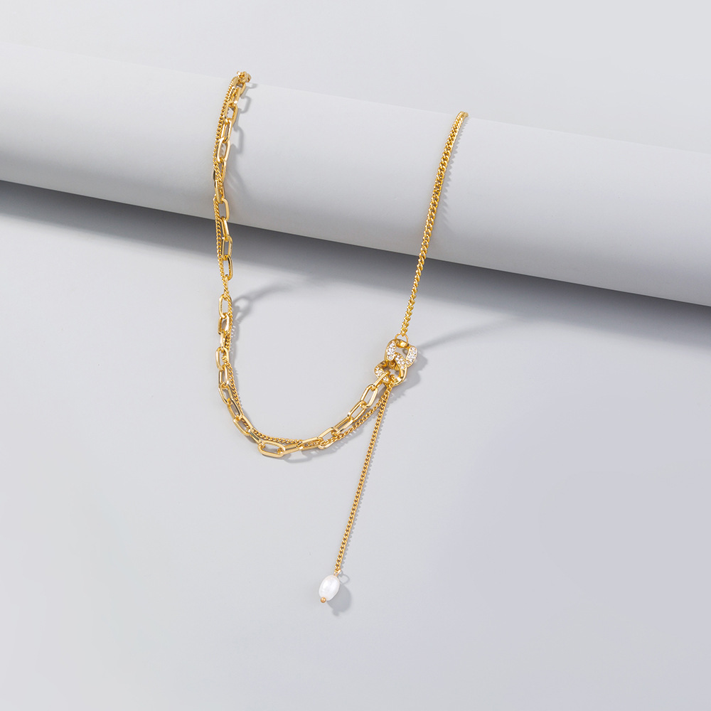 Stitching Winding Lattice Chain Clavicle Chain