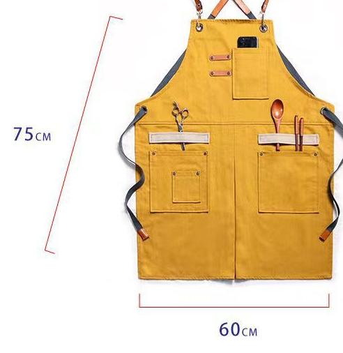 Title 3, Multi-pocket Canvas Jean Apron Barber Milk Tea ...