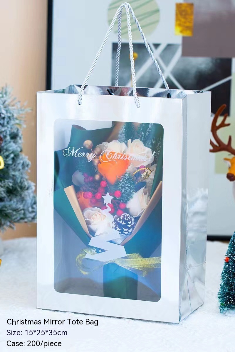 Title 7, Christmas Window Gift Bag Transparent Window Ha...