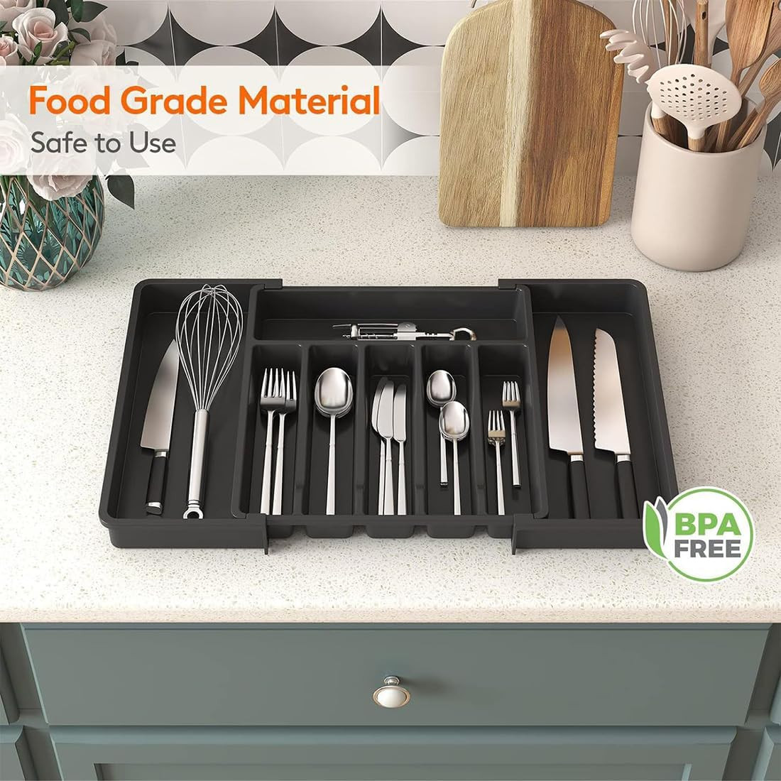 Expandable Plastic Cutlery Tray - UK