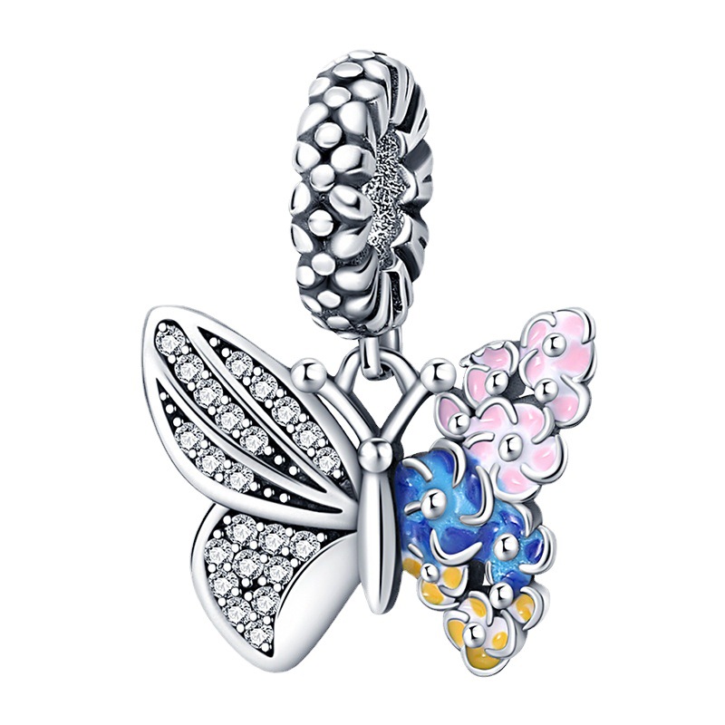 New Fashion Spring Flower Butterfly Water Drop Pendant