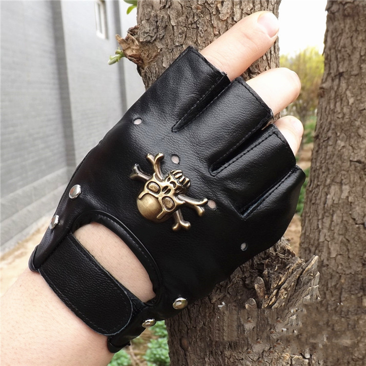 Title 4, Steampunk Piraten Handschoenen PU Leer Gothic M...