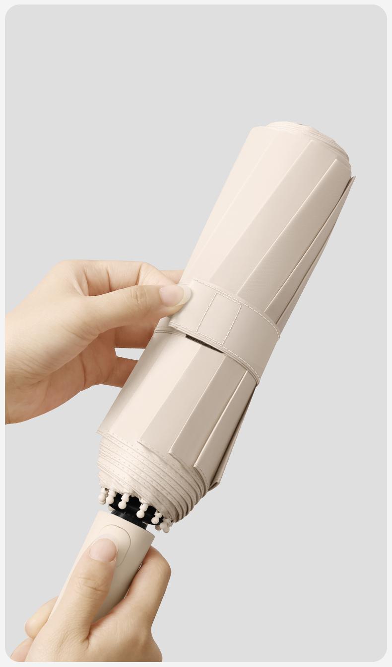 Fully Automatic Foldable Travel Umbrella  Lightweight, Windproof, Portable, Black Sun Rain Use, Auto Open Close,Self-pickup Only. image 11