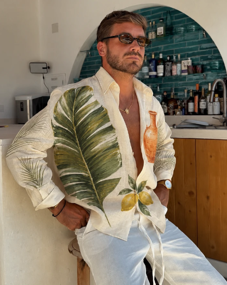 Palm Leaf Oversized Shirt
